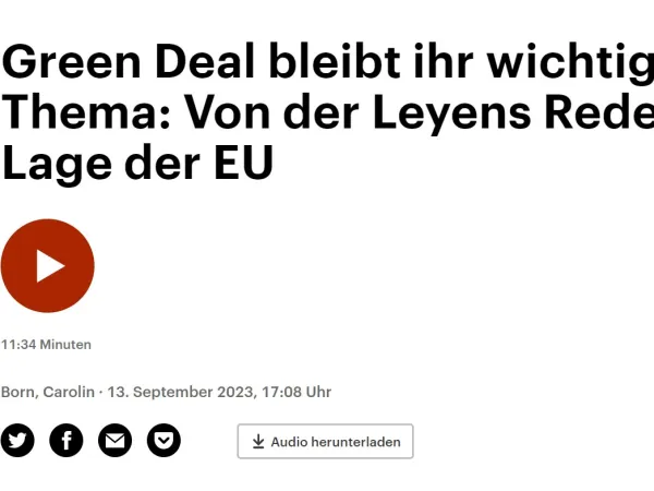 Screenshot zum Interview vom Deutschlandfunk mit DNR-Geschäftsführer Florian Schöne